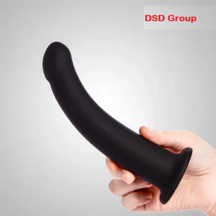 6 Inch Curved Flexible Smooth Silicone Anal Dildo for Men and Women