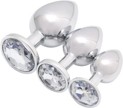 Akstore 3 Pcs Luxury Jewelry Design Fetish Anal Butt Plug